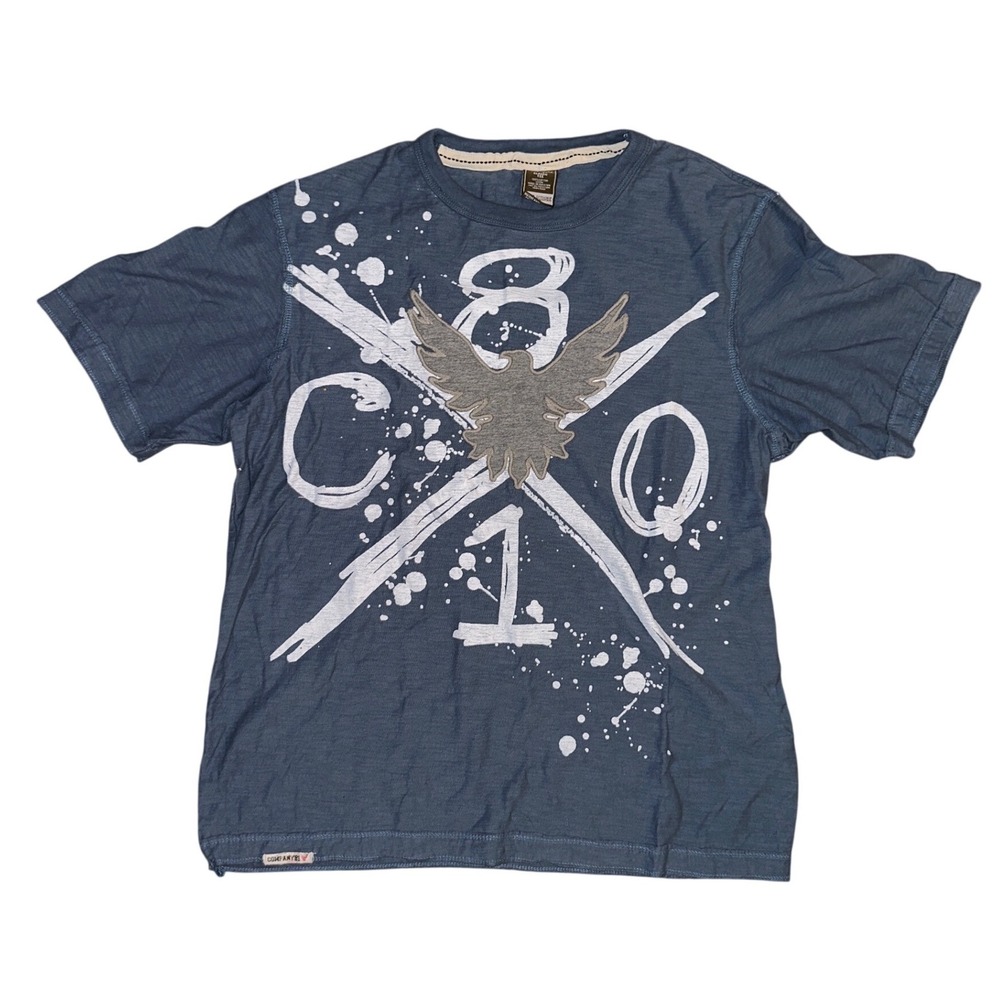 Company 81 Mens Classic Tee Blue Graphic Eagle T-Shirt XL Short Sleeve Cotton